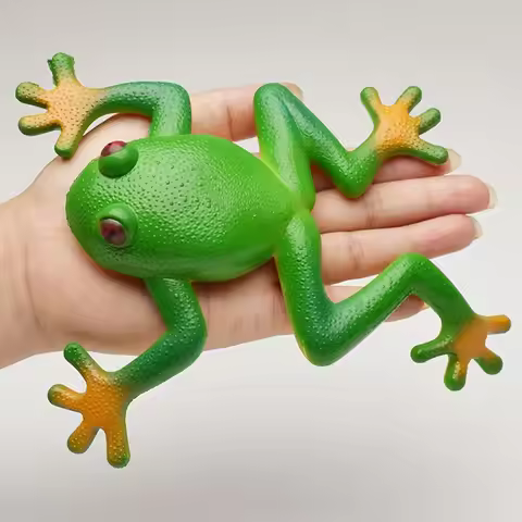 15*15cm Tricky Decompress Frog Toys Simulation Frog Model Soft Rubber Fake Frog Sensory Play Great G