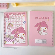 Sanrio สมุดโน๊ต ลายการ์ตูน Hello Kitty Kawaii My Melody Kuromi ขนาด A5 สําหรับนักเรียน ของขวัญวันหยุ