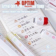 OPTIM Arrival Cute To Do List Journal Stamp, Multi-Head Portable Seal Pen, Cute Detachable Stamp Mar