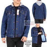 Jaket Jeans Hoodie Pria - Jaket Jeans Bertudung Aliando - Hoodie Jeans Terbaru