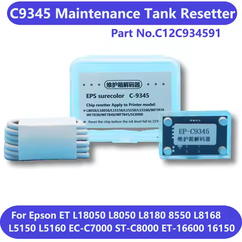 C9345 Waste Ink Chip Resetter For Epson L18050 L8050 ET 8550 8500 WF-7830 7840 7820 C8000 C5800 ET-5