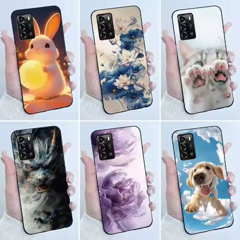 Casing For ZTE Blade V40 Vita 8045/A72 4G Case Luxury Dragon Cute Cool Boys Girls Black Matte Soft T