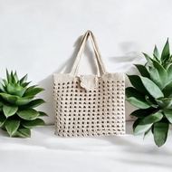 Macrame handbag, Bohemian style crochet - Piece true love items for the beach, going out, going to s