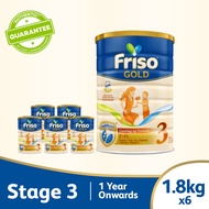 [Bundle of 6] Friso Gold 3 Growing Up Milk with 2-FL 1.8kg