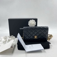 Chanel ap1450 經典雙C菱格紋小羊皮WOC金球鍊包