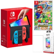 Nintendo Switch Oled + Mario Party Superstars + Screen Pro