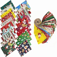 40 Keping Jalur Kain Jelly Roll Krismas untuk Quilting, Kerajinan, dan Jahitan, Jalur Krismas Prapot