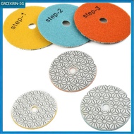【热销家居】 2PCS 4inch 100mm Dry/wet 3 Step Polishing Pads Grinding wheel fpr Granite tiles