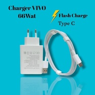 NEW Charger Casan 66Wat VIVO V25 V25e V27 V27e T1 Pro 5G Original 66Watt Super Flash Charge USB Type
