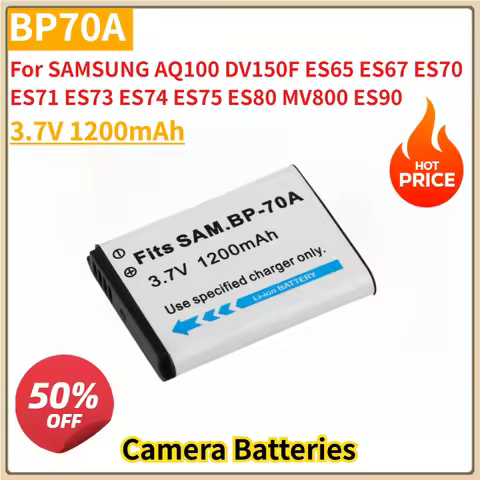 New BP70A BP*70A Replacement Battery 3.7V 1200mAh For SAMSUNG AQ100 DV150F ES65 ES67 ES70 ES71 ES73 