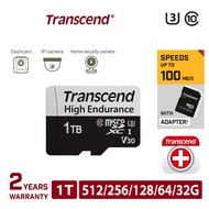 Transcend USD350V microSD High Endurance UHS-I U3 UHS-I U1 Class 10 Memory Card(64GB/128GB/256GB)