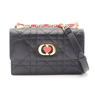 [二手，A 級] Dior Miss Caro 迷你包，Macro Cannage，S5169UDAX，黑色皮革，女式。