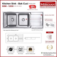 Terbatass MERIDIAN Kitchen Sink Stainless BBM 12050 Originall