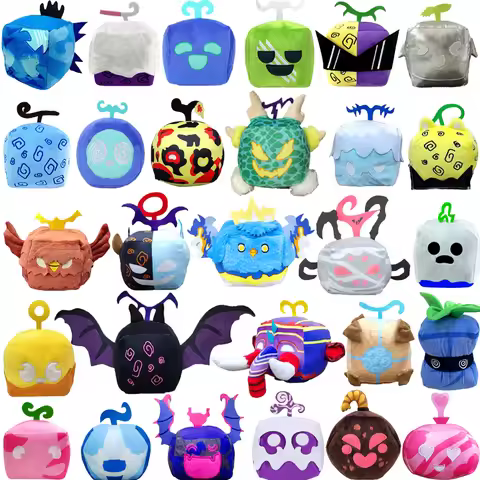Blox Fruits Plush Toys Adventure Game Cartoon Box Plush Toys Cute Soft Stuffed Dolls Bedroom Decor K