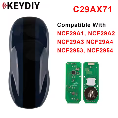 KEYDIY C29AX71 Smart Key Titanium Gray Without Buttons For NCF29Ax Cloning Works With KD-X4 For NCF2