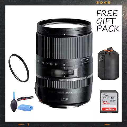 Tamron 16-300mm f/3.5-6.3 Di II VC PZD All-In-One Zoom MACRO for Nikon DX DSLR Cameras (B016)