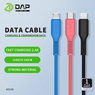 Original DAP DGT100 Type C 2.4A Data Cable DAP Type C Charger Cable DGT100 2.4A Perpcs
