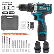 HYTOBP 210VF Cordless Drill Impact Hammer Heavy Duty Cordless Hand Drill Cordless Screwdriver with 2