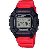 Casio Digital นาฬิกาข้อมือผู้ชาย/ผู้หญิง สายเรซิน รุ่น W-218H ของแท้ ประกัน CMG