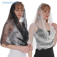 AUTU Lace Head Scarf For Church Mantilla Lace Scarf Chapel Veil Catholic Mass Spanish Mantillas For 