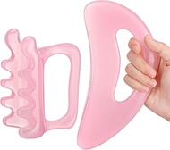 ProSuites 2Pack Fascia Massage Tool,Fascia Blaster for Cellulite Release Pink Resin Body Gua Sha Too