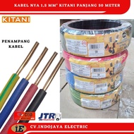 Kabel Kitani NYA 15 panjang 50 meter kabel instalasi listrik kawat tembaga murni satu jalur atau engkel 1 roll