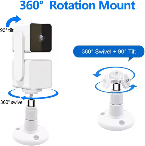 Wall Mount for Wyze Cam Pan V3 and Wyze Cam V4 and V3, 1pcs 360 Degree Swivel Adjustable Bracket for