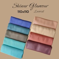 Shinar Glamour Premium Lasercut Square 110x110 (FREE POUCH / Glamour Hijab / Shinar Glamour Glitter 