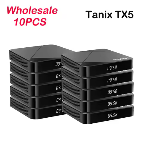 Wholesale Tanix TX5 Android 14 AV1 TV Box Amlogic S905Y5 DDR4 4G/64G BT TV BOX Wifi 6 4K HD Set Top 