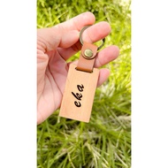 Personalized Wooden Keychain