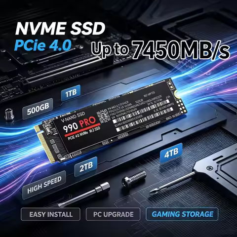990 PRO M.2 2280 NVMe PCIe Gen4 SSD, 500GB 1TB 2TB 4TB, High Performance Solid State Drive For PS5 G