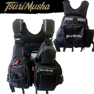 TsuriMusha Fisherman's Sea Fishing Life Jacket Rock fishing vest Vest fishing clothing Multi-pocket 