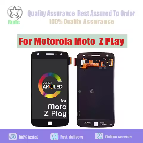 5.5"Original Best AMOLED For Motorola Moto Z Play XT1635 LCD Display Touch Screen Digitizer Assembly
