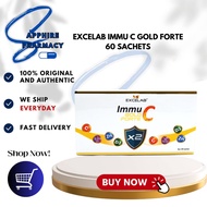 EXCELAB IMMU C GOLD FORTE 1000MG VITAMIN C 60 SACHETS - UNTUK BOOST IMMUNE BADAN