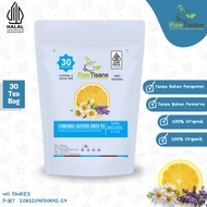 RAW TISASE Chamomile Lavender Lemon Tea: Chamomile, Lavender & Lemon Flower Tea Bags, 30 Bags Chamom