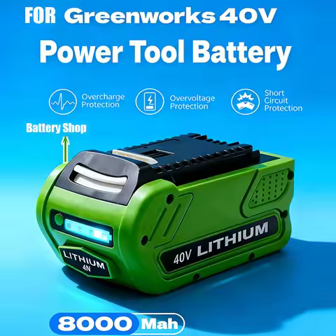 Replacement 40V 8000mAh 6000mAh Lithium-Ion Battery 29472 for GreenWorks 40Volt G-MAX 29252 20202 22