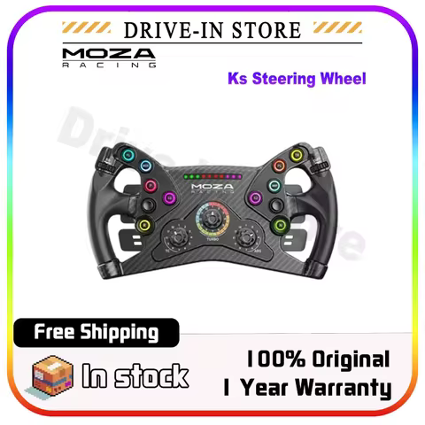 MOZA Racing KS Steering Wheel 300mm Butterfly Style GT Wheel With Programmable Short Travel RGB Butt