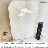 8L Mini Skincare Fridge Golden Marble Door Cosmetic Fridge
