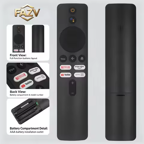 FAZV Voice Remote for Xiaomi Mi Box S 2nd Gen 4K XMRM-M6 Replacement Bluetooth Voice Control