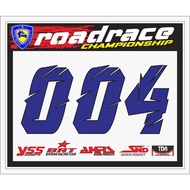Road race number stickers, road race motorcycle stickers, print number stickers (remaining number co