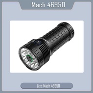 ไฟฉาย LED ชาร์จไฟได้ชนิด C แบตสำรอง46950ไฟฉาย EDC พร้อมพัดลมที่มีประสิทธิภาพสูงสีเขียว Amry ไฟกลางแจ