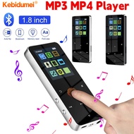 Kebidumei หูฟัง MP4 MP3 1.8นิ้ว,เครื่องเล่นเพลง5.0บลูทูธพร้อมนาฬิกานาฬิกาปลุก FM E-Book กีฬาวิ่งเล่น