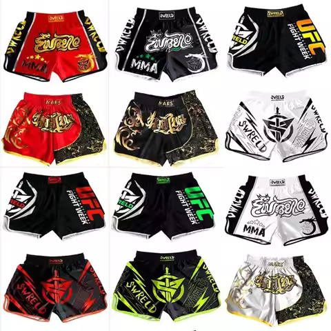 UFC Fitness Boxing Shorts Men's and Women's Outdoor Sports Casual Shorts Comfortable Quick Drying
