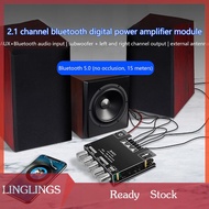 LINGLINGS 1Pc ZK-MT21 2x50W+100W 2.1 Channel Bluetooth 5.0 Subwoofer Digital Bass Amp