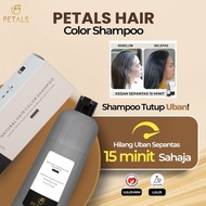 [HQ] Petals HAIR COLOR SHAMPOO Uban Halal Pewarna Rambut Telus Air Hitamkan Rambut Beruban Natural