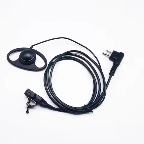 2Pin Advanced D Shape Earhook Ptt Headset Earpiece Mic For Motorola CP040 Gp88S Gp300 Gp68 Gp2000 Gp