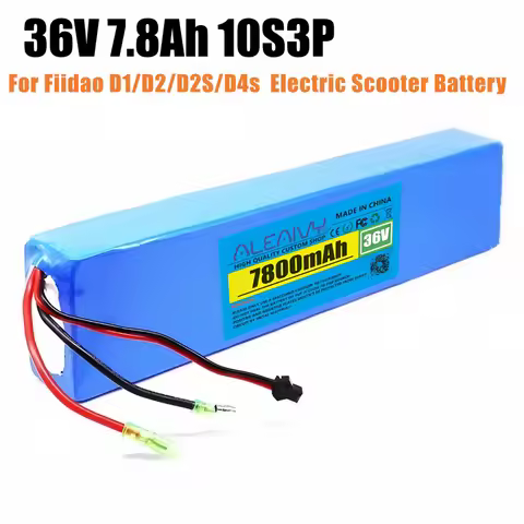 36V 7.8Ah 10.5Ah 18650 10S3P Li-ion Battery Pack for FIIDO D1/D2/D2S D4S Folding Electric Moped Urba