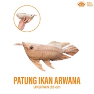 TERBARU Patung Ikan Arwana 25 cm - Pajangan Ikan Arwana - Patung Ikan