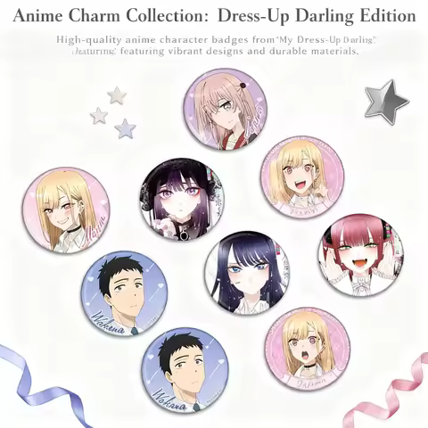 Anime My Dress Up Darling Merchandise Badge Pin Keychain Accessories Kitagawa Marin Gojo Kuroe Shizu