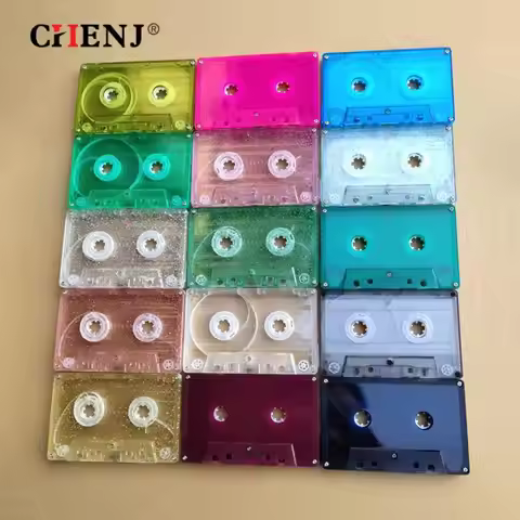 1pc Color Transparent Tape Case Plastic Audio Magnetic Audio Recording Cassette Tape Shell Empty Ree